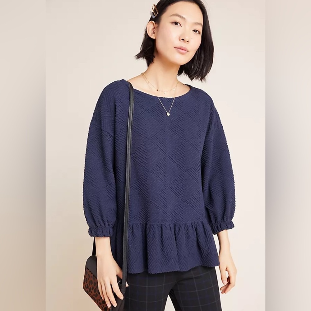 Anthropologie peplum sweater 1X